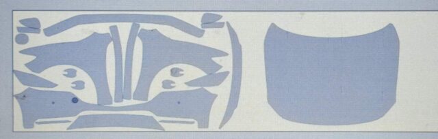 Mazda 6 vágási terv karosszériavédő fóliához PPF mazda6