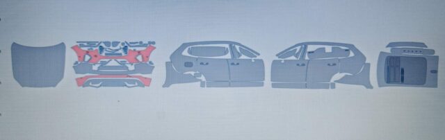 volvo xc 60 ppf védőfólia vágási terv